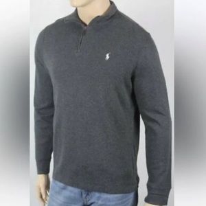 ⚫️ Polo Ralph Lauren Grey Heather 1/2 Half Zip Estate Rib Sweater Size XXL NWT